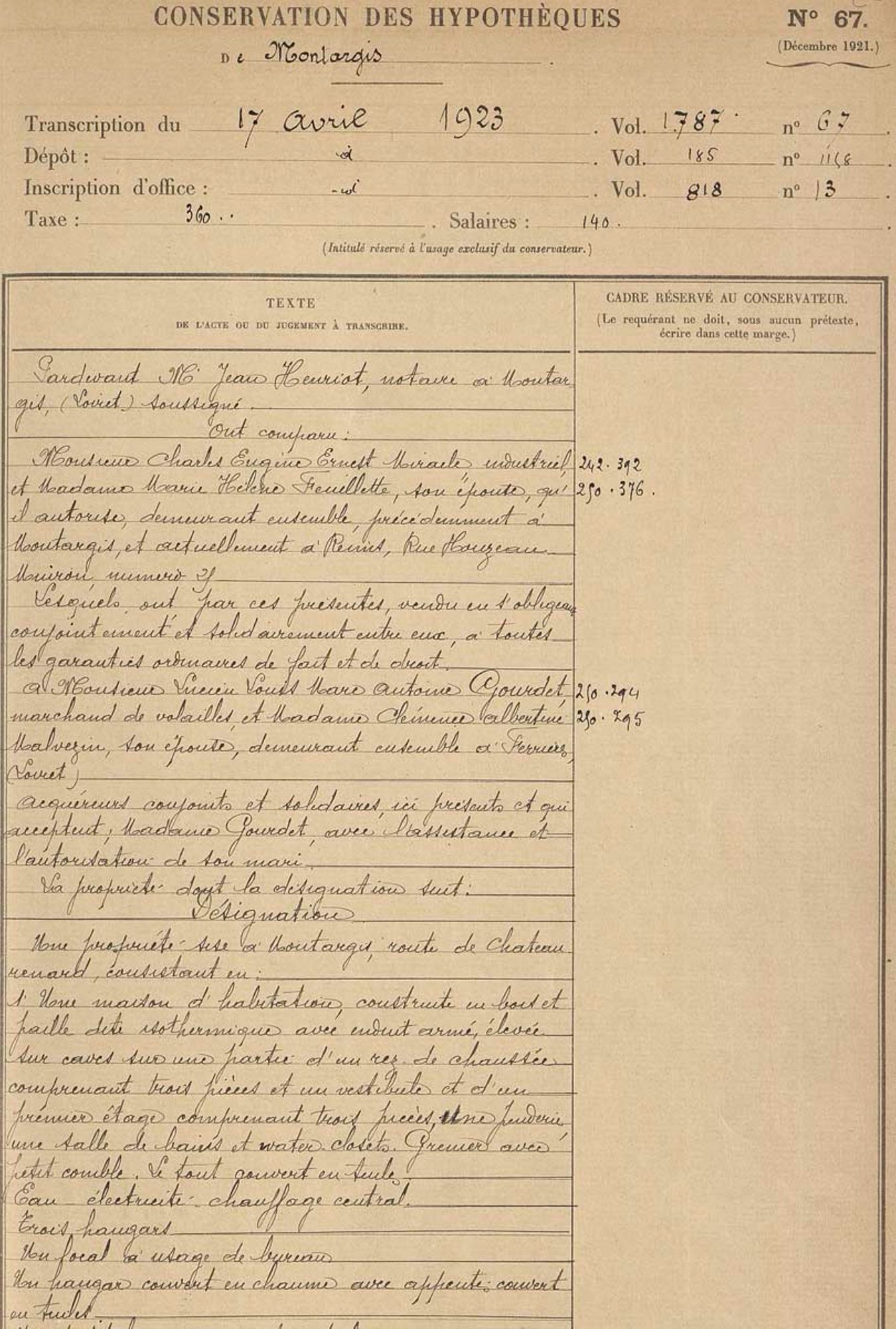 (Arch. dép. du Loiret, 4 Q 2/1896)