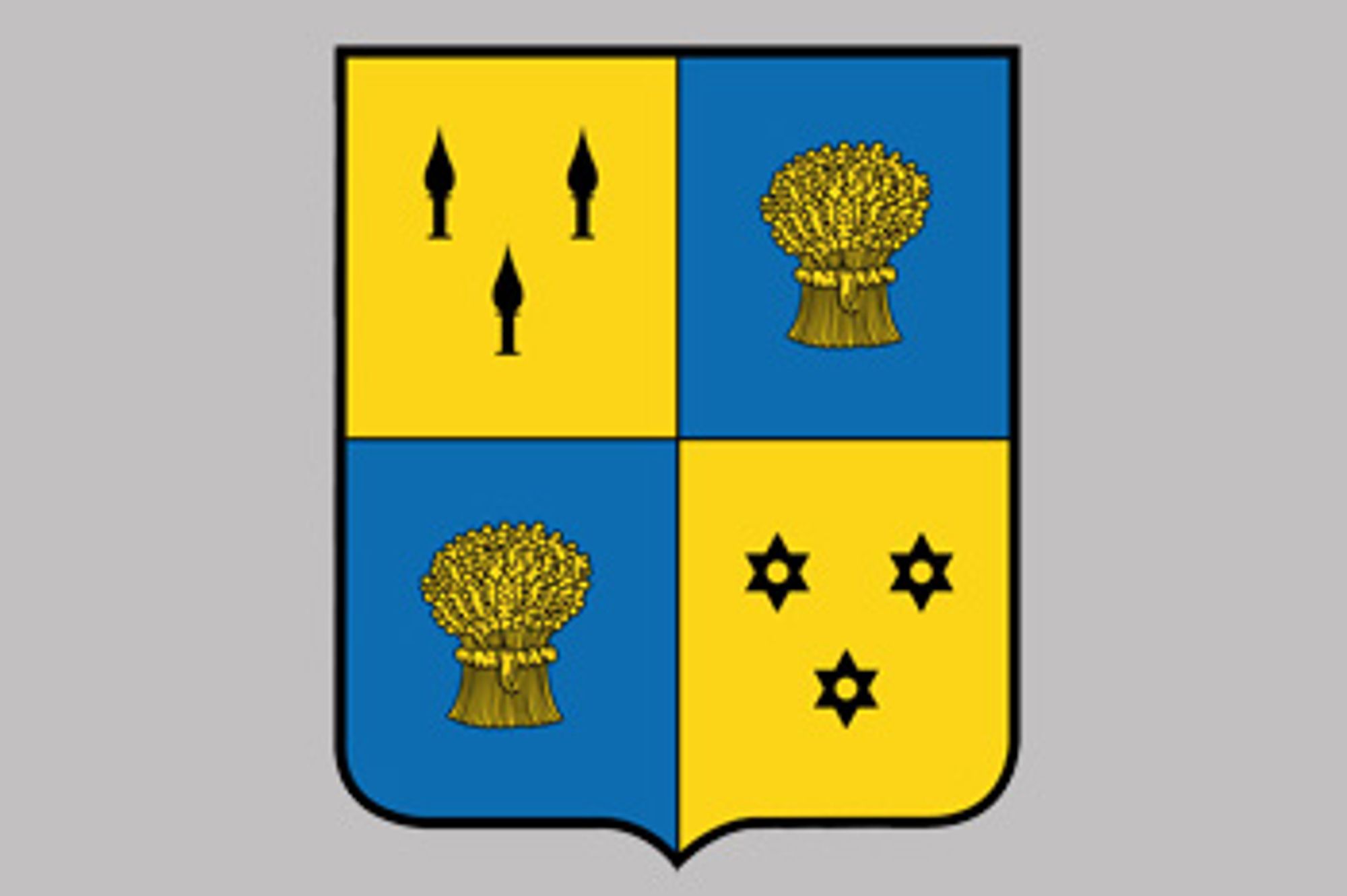 Blason de la commune de Laas adopté le 29 novembre 2005.