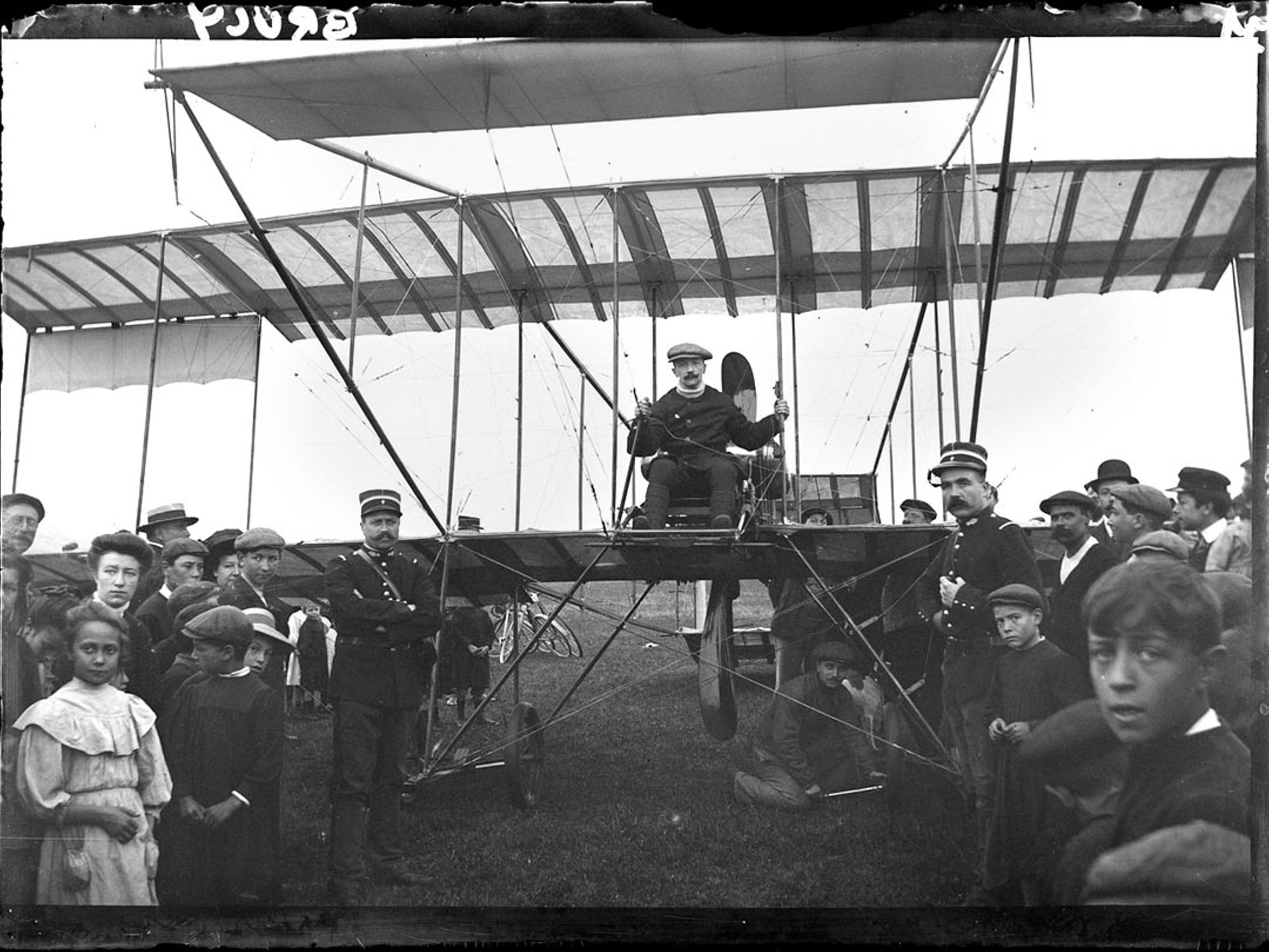 Léon Delagrange, terrain des Groues, Orléans, vers 1900