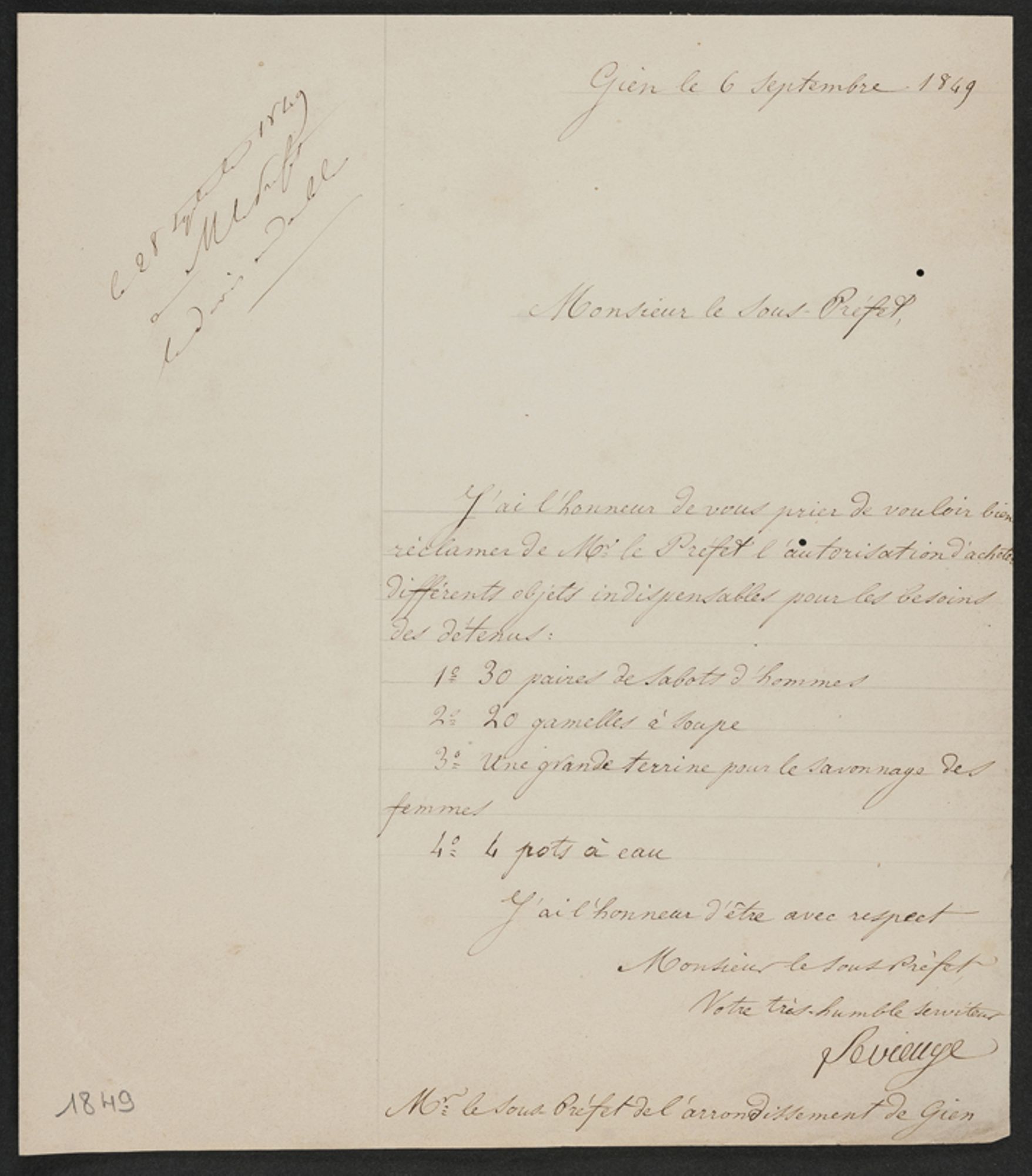 Équipement des prisonniers