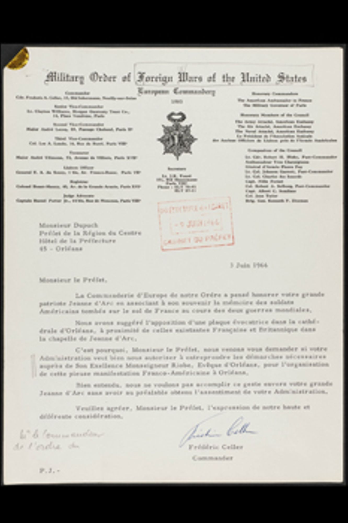 Documents numérisés relatifs à la présence américaine