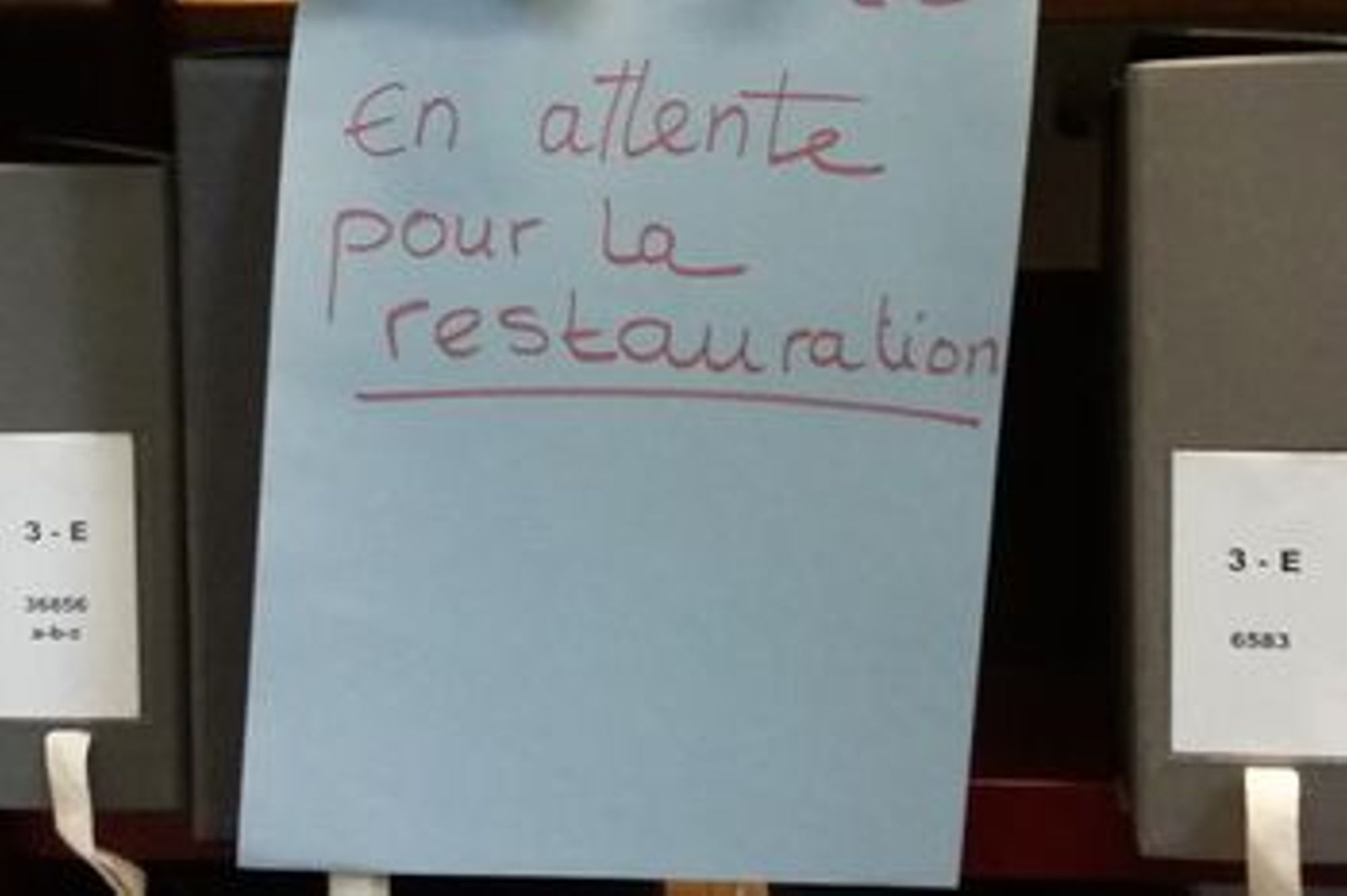 Archives notariales prêtes à partir en restauration