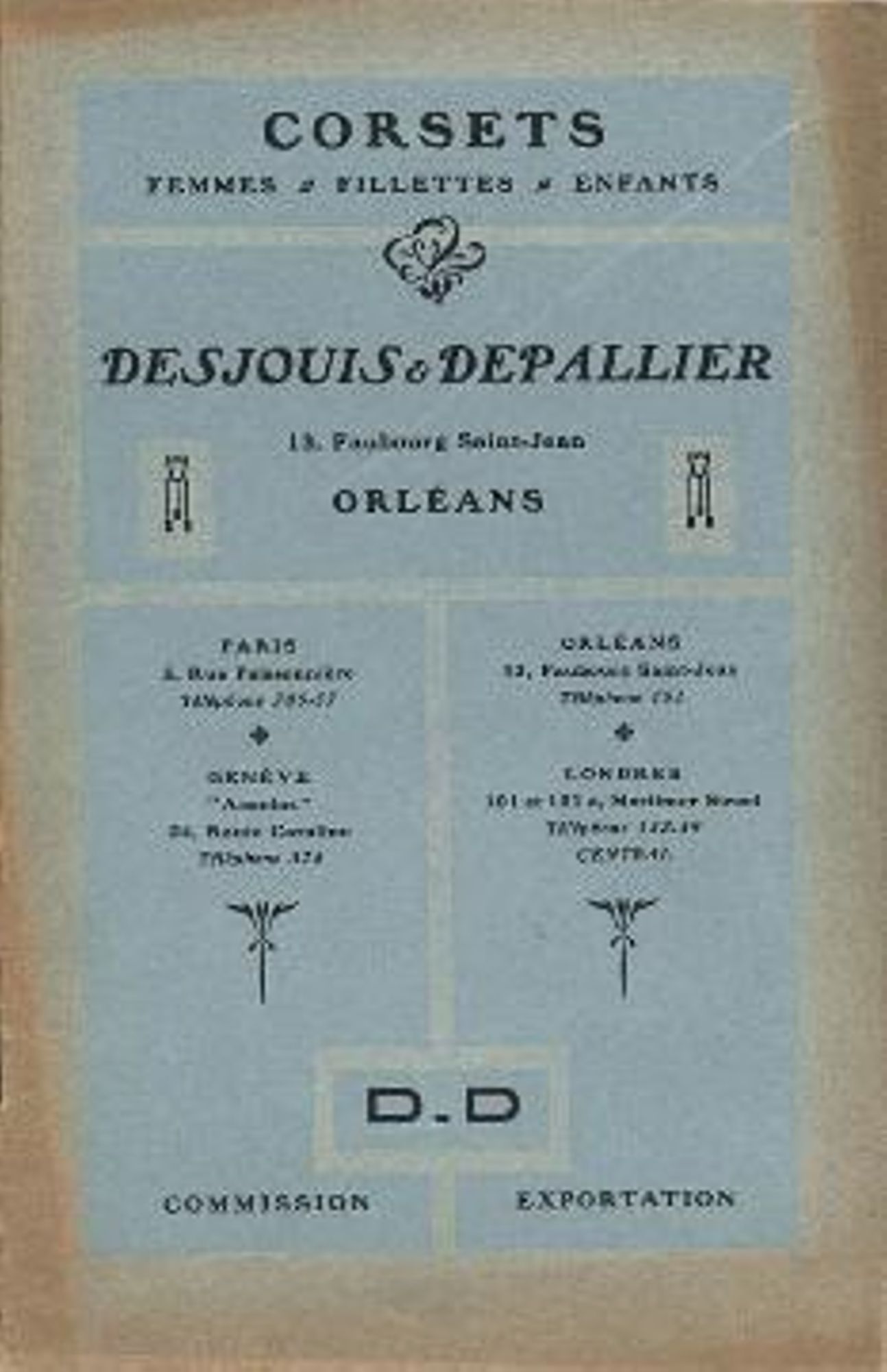 Catalogue Desjouis-Depallier de corsets pour femmes, fillettes et enfants (collection 1913-1914).