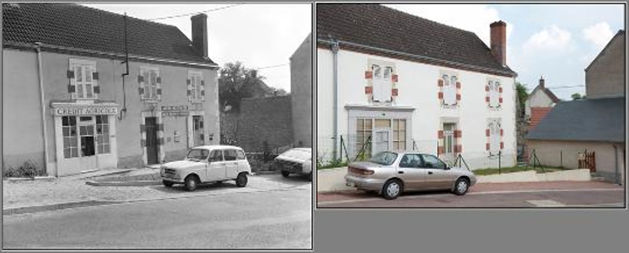 Autry-le-Châtel, le bureau de poste. (août 1979 / avril 2011)