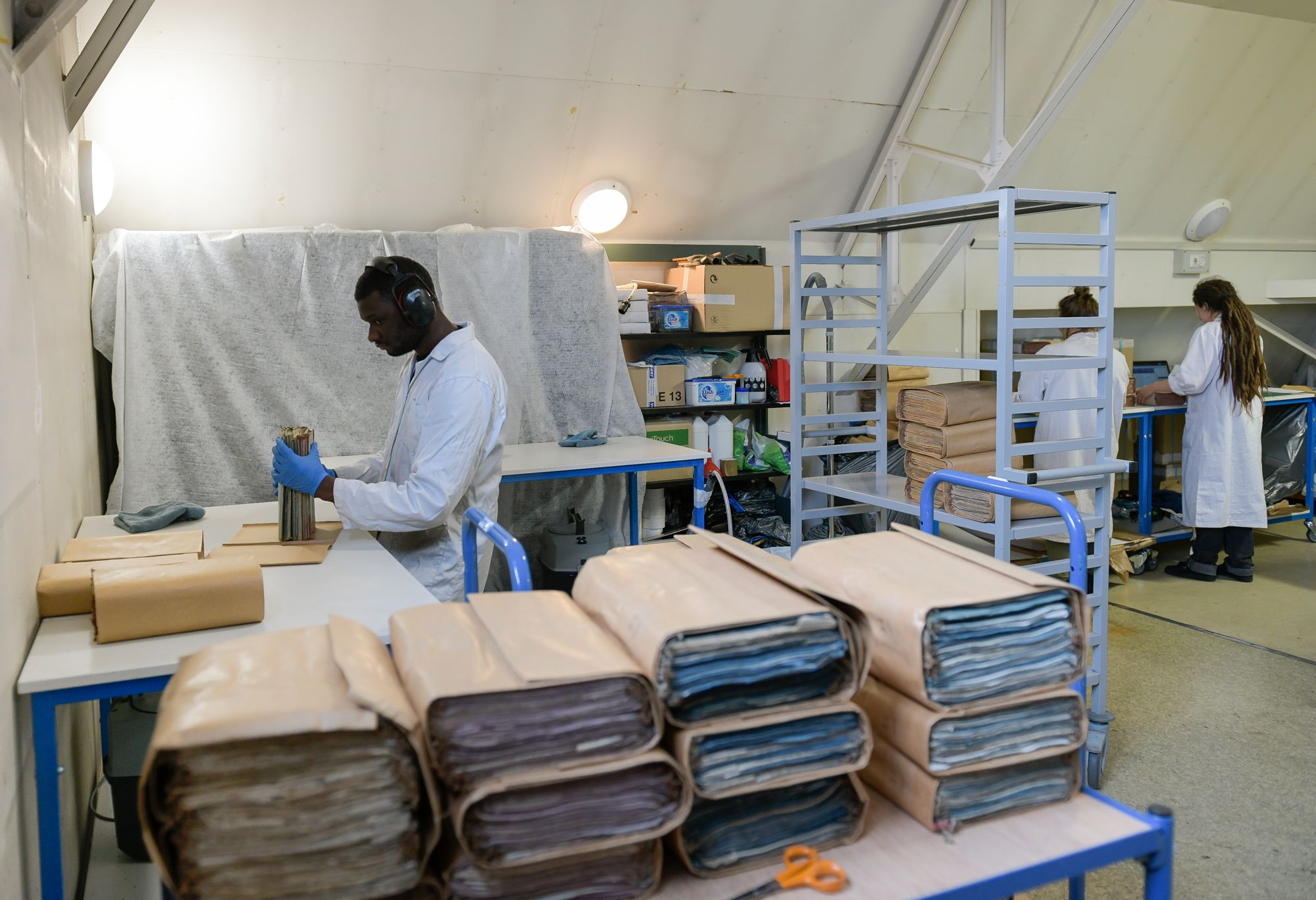 Vue générale de l'installation du prestataire (Site des archives historiques)